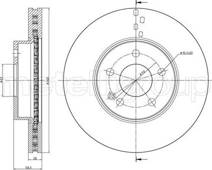 Metelli 23-0723 - Disque de frein cwaw.fr