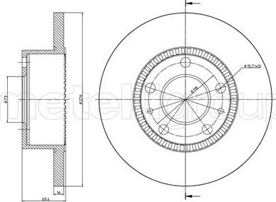 Metelli 23-0779 - Disque de frein cwaw.fr