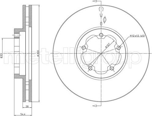 Metelli 23-1494 - Disque de frein cwaw.fr