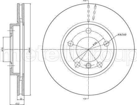 Metelli 23-1408C - Disque de frein cwaw.fr