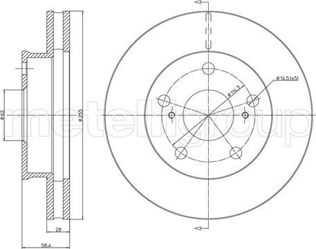 Metelli 23-1481C - Disque de frein cwaw.fr