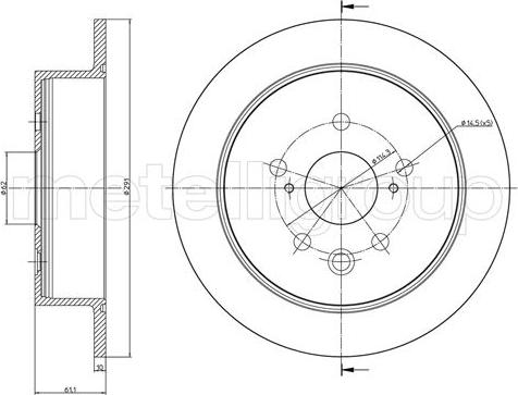 Metelli 23-1545C - Disque de frein cwaw.fr