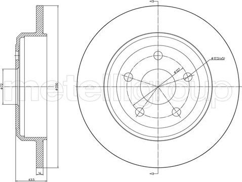 Metelli 23-1564C - Disque de frein cwaw.fr