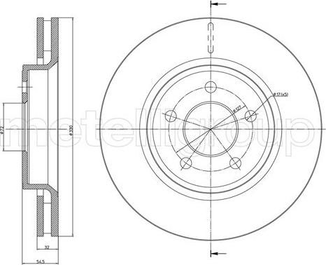 Metelli 23-1568C - Disque de frein cwaw.fr