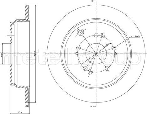 Metelli 23-1518C - Disque de frein cwaw.fr