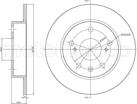 Metelli 23-1531C - Disque de frein cwaw.fr