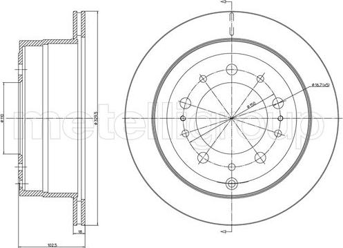 Metelli 23-1575C - Disque de frein cwaw.fr