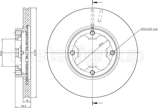 Metelli 23-1619 - Disque de frein cwaw.fr