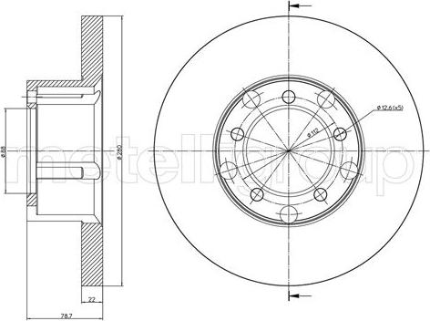 Metelli 23-1617 - Disque de frein cwaw.fr