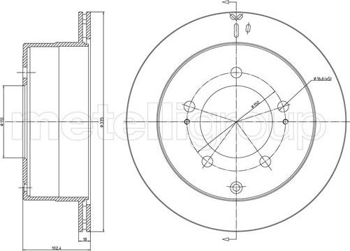 Metelli 23-1680C - Disque de frein cwaw.fr