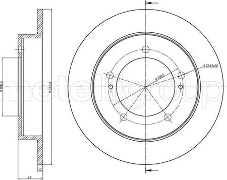 Metelli 23-1096 - Disque de frein cwaw.fr