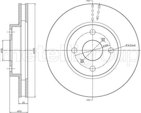 Metelli 23-1056C - Disque de frein cwaw.fr