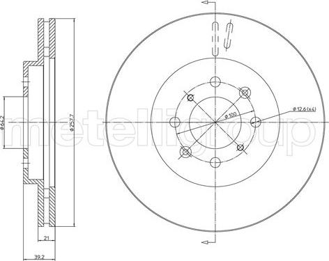 Metelli 23-1050C - Disque de frein cwaw.fr