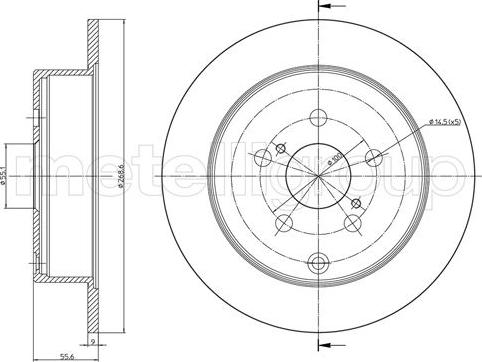 Metelli 23-1063C - Disque de frein cwaw.fr