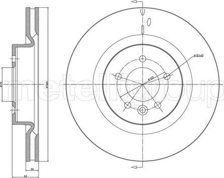 Metelli 23-1067C - Disque de frein cwaw.fr