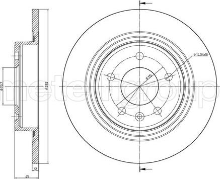 Metelli 23-1004C - Disque de frein cwaw.fr