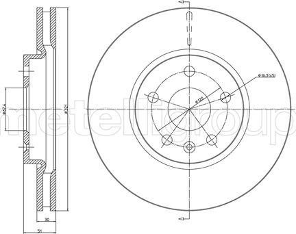 Metelli 23-1005C - Disque de frein cwaw.fr