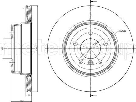 Metelli 23-1024C - Disque de frein cwaw.fr