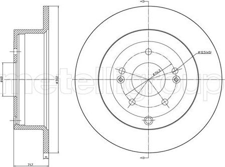 Metelli 23-1143C - Disque de frein cwaw.fr