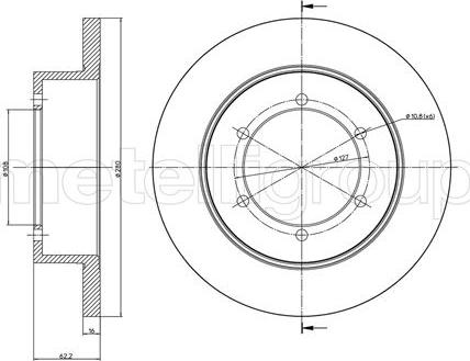 Metelli 23-1109C - Disque de frein cwaw.fr