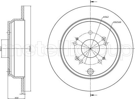 Metelli 23-1135C - Disque de frein cwaw.fr