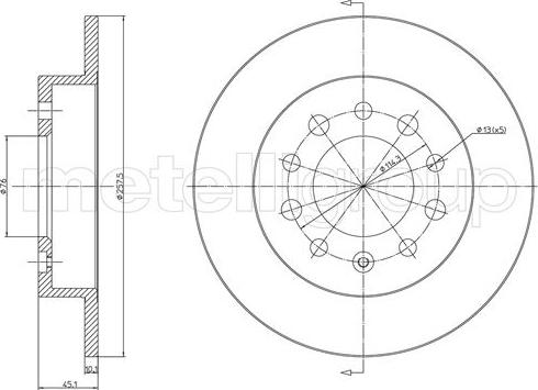 Metelli 23-1136C - Disque de frein cwaw.fr