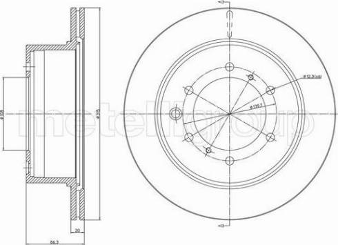 Metelli 23-1129C - Disque de frein cwaw.fr