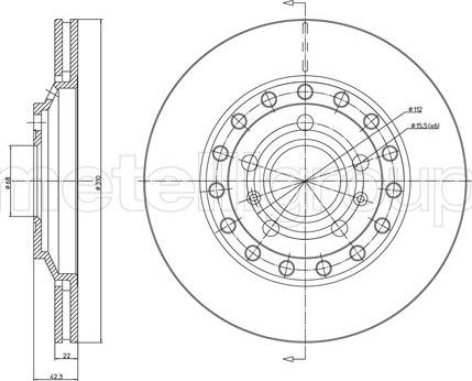 Metelli 23-1121C - Disque de frein cwaw.fr