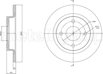 Metelli 23-1846C - Disque de frein cwaw.fr