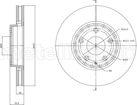 Metelli 23-1850C - Disque de frein cwaw.fr