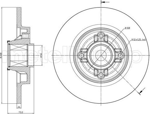 Metelli 23-1395 - Disque de frein cwaw.fr