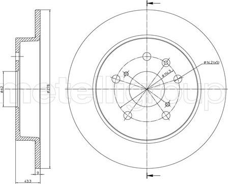 Metelli 23-1398C - Disque de frein cwaw.fr