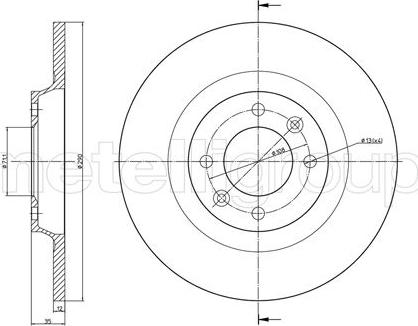 Metelli 23-1393C - Disque de frein cwaw.fr