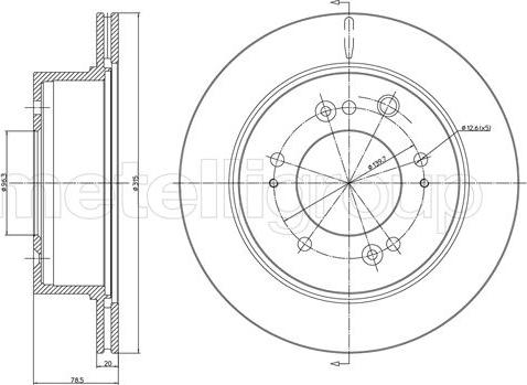 Metelli 23-1344C - Disque de frein cwaw.fr