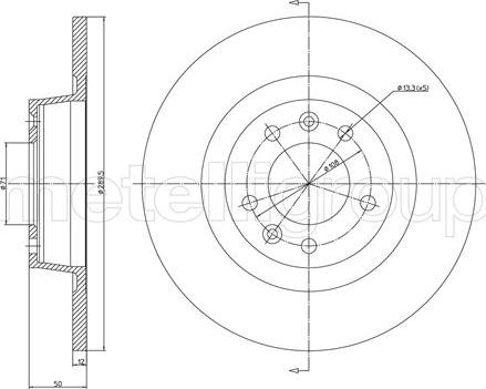 Metelli 23-1340C - Disque de frein cwaw.fr