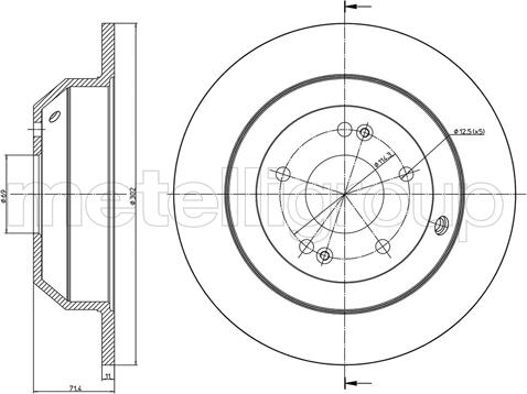 Metelli 23-1347C - Disque de frein cwaw.fr