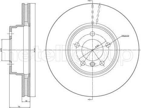 Metelli 23-1357C - Disque de frein cwaw.fr