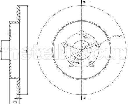 Metelli 23-1305C - Disque de frein cwaw.fr