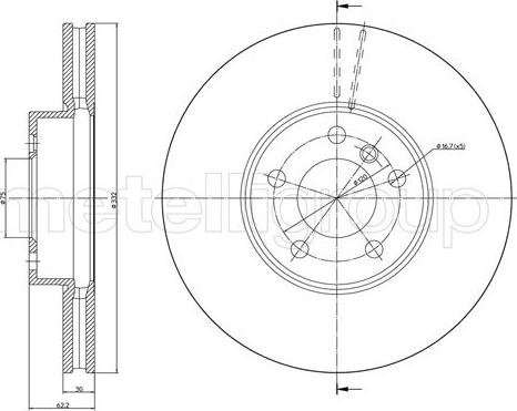 Metelli 23-1300C - Disque de frein cwaw.fr