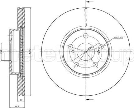 Metelli 23-1308C - Disque de frein cwaw.fr