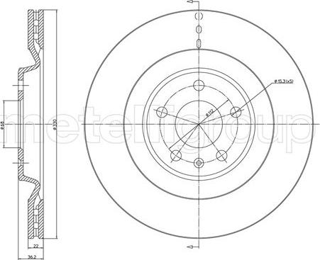 Metelli 23-1315C - Disque de frein cwaw.fr