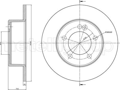 Metelli 23-1386C - Disque de frein cwaw.fr