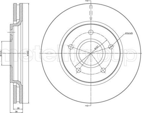 Metelli 23-1381C - Disque de frein cwaw.fr