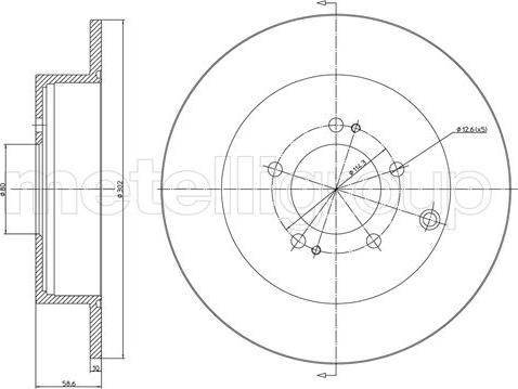 Metelli 23-1332C - Disque de frein cwaw.fr