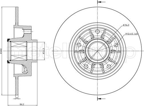 Metelli 23-1241 - Disque de frein cwaw.fr