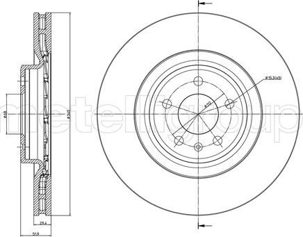 Metelli 23-1247C - Disque de frein cwaw.fr