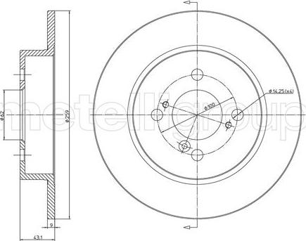 Metelli 23-1256C - Disque de frein cwaw.fr