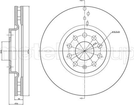 Metelli 23-1258C - Disque de frein cwaw.fr