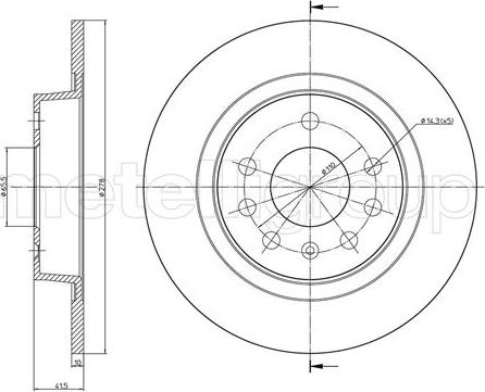 Metelli 23-1205C - Disque de frein cwaw.fr