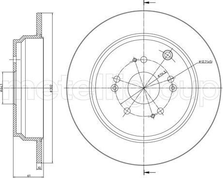 Metelli 23-1276C - Disque de frein cwaw.fr